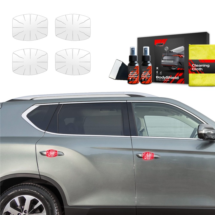 Folie de protectie a vopselei 4in1 pentru SsangYong Rexton (2023-2025) Folie de protectie TPU pentru locasurile manerului usii