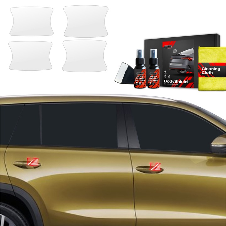 Folie de protectie a vopselei 4in1 pentru Skoda Kodiaq 2 (2024-2025) Folie de protectie TPU pentru locasurile manerului usii