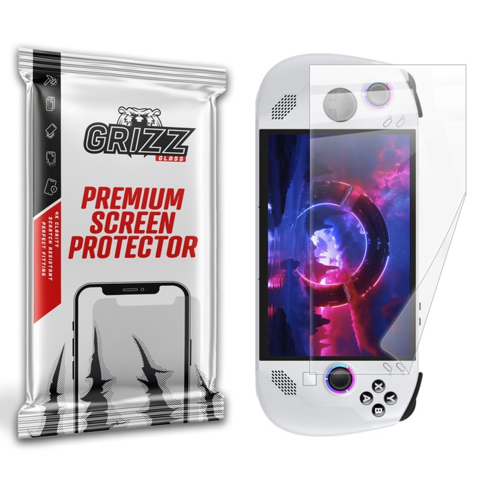 Folie protectie pentru Lenovo Legion Go, Grizz Glass, ceramica, transparent