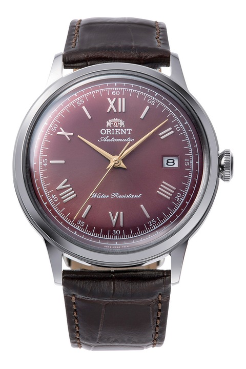 ORIENT, Mechanikus bőrszíjas karóra, Sötétbarna