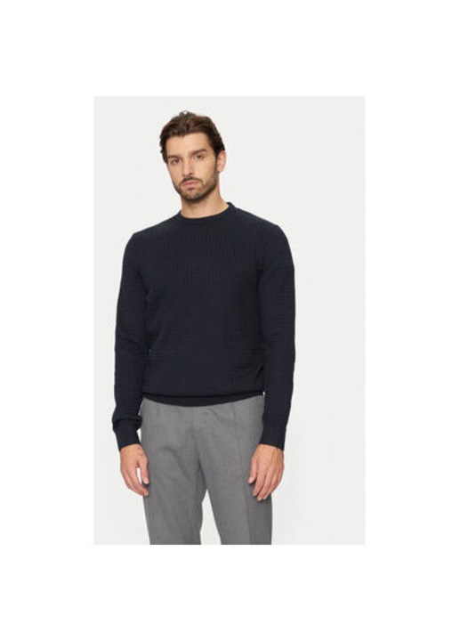 Ferfi pulover, Bugatti, 304798412, Pamut, Kek, Kék