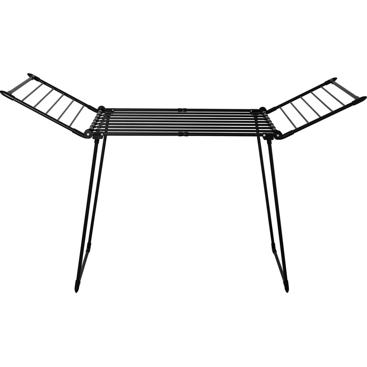 Сушилник за дрехи, Adaja, разтегателен, черен, капацитет 27 м, максимум 32 кг, 118x193-263 см