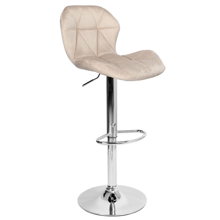 Gordon forgószék, bézs, velúr anyagú, állítható magasságú, 106x46cm