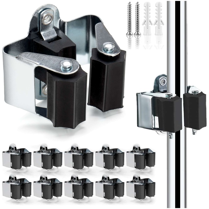 10db Gockowiak szerszámtartó készlet, ezüst-fekete, 5x5x4cm, űrtartalom 3kg