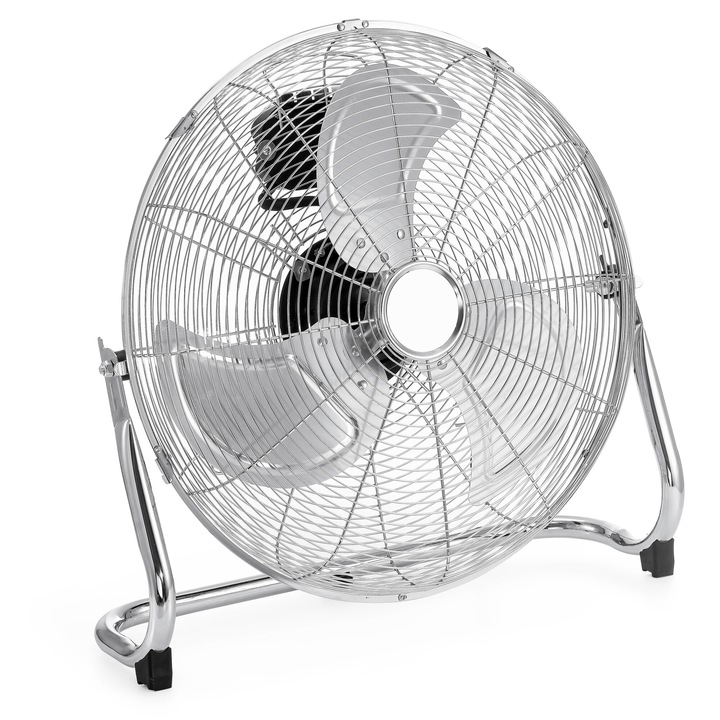 Padlóventilátor, 120W, króm, 3 sebesség, 52x54cm
