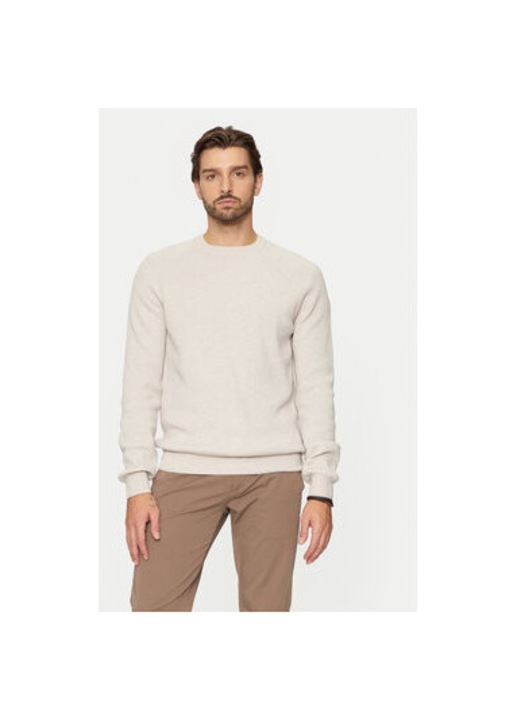 Ferfi pulover, Bugatti, 304798511, Gyapju/Poliamid, Bezs, Bézs, 2XL