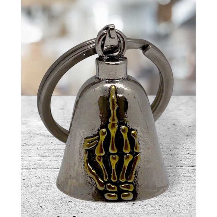 Moto Guardian Bell – Skeleton Hand Motorcycle Protection Talisman + Csomagolás