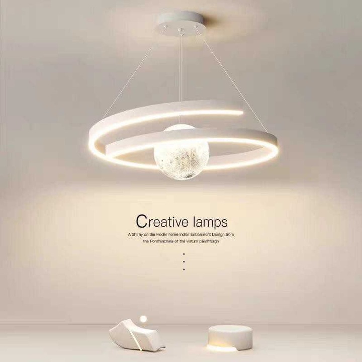 Lustra LED JIJU® cu Telecomanda wifi 2.4G Negru lumina, rece, calda, neutra intensitate reglabila