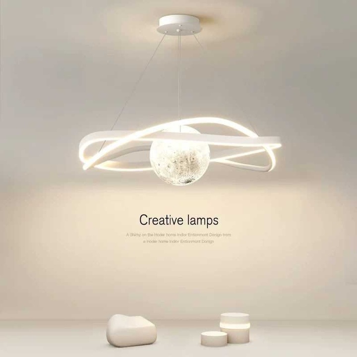 Sueva® LED полилей с 2.4G WiFi дистанционно управление Черен, димируем, светъл/студен/топъл/неутрален