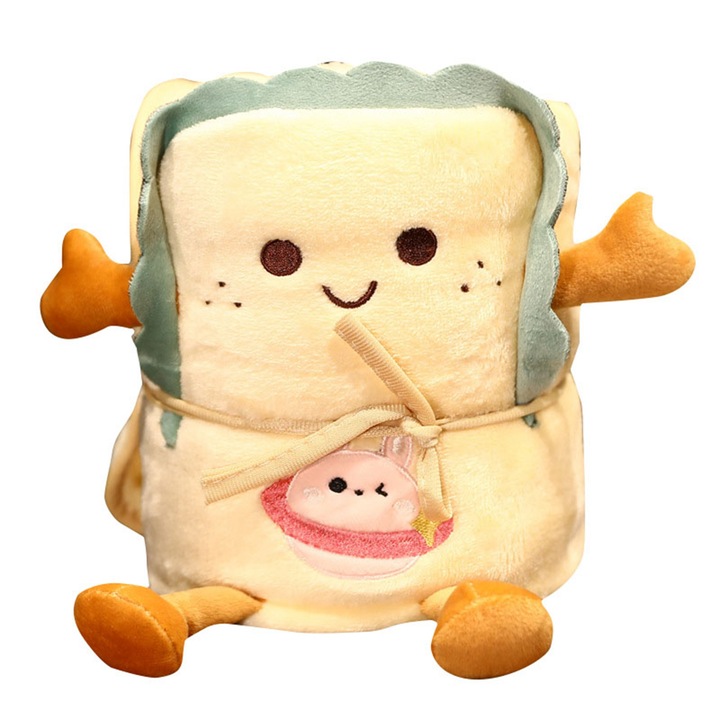 Patura din flanel, Enforose, model cu desene animate, prietenoasa cu pielea, usor de transportat, 200g