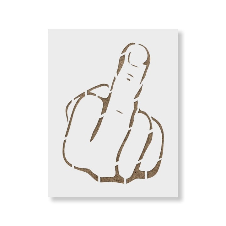 Sablon Perete vopsire, tencuiala 0.7mm Deget Mijlociu model MXSP7466, 100 x 100 mm