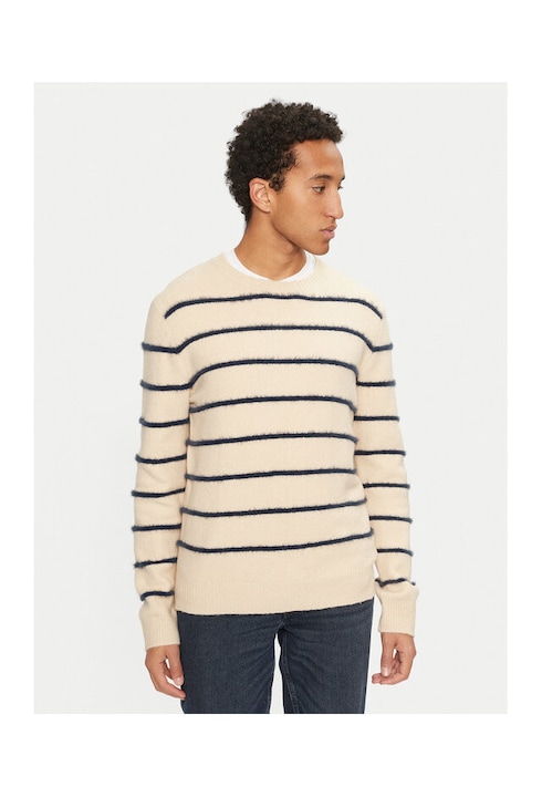 Pulover barbati, Brave Soul, 304527623, Acril/Poliester, Bej, Bej