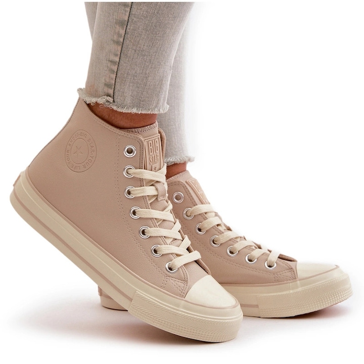 Дамски обувки OO274934, BIG STAR SHOES, Еко кожа, Бежови