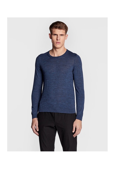 Férfi pulóver, Boss, 301461371, Gyapjú, Kék, Kék