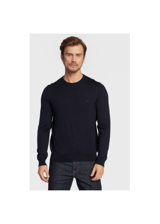 Férfi pulóver, Boss, 301461920, Pamut, M INTL, Kék