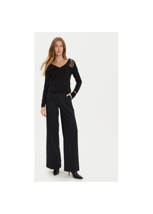 Pulover dama, Morgan, 304482168, Viscoza/Poliester, Negru, Negru