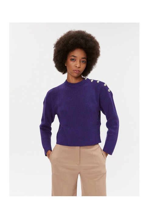 Pulover dama, Morgan, 303350499, Viscoza/Poliester/Poliamida, Violet, Violet, XL