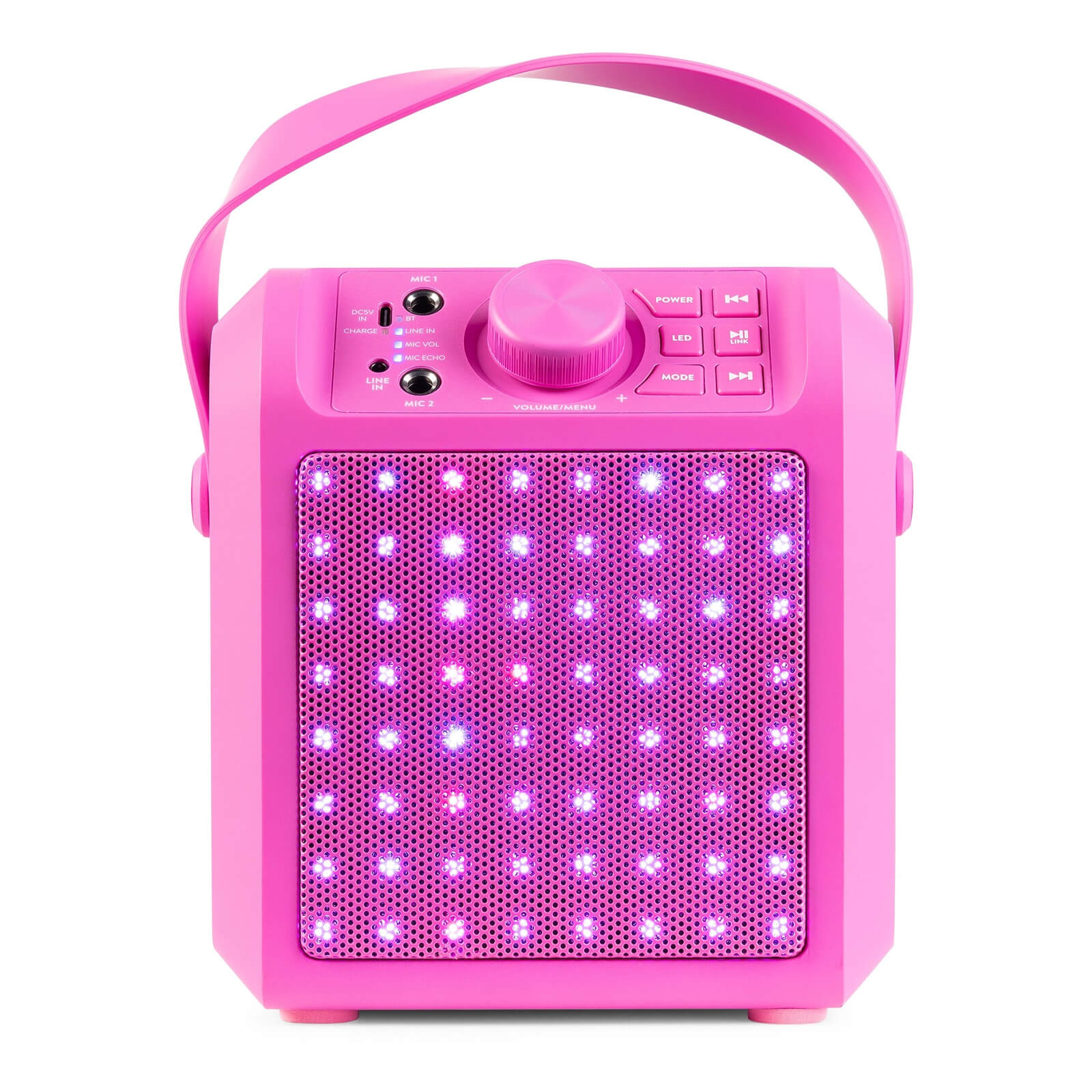 Difuzor Karaoke Fenton KAR50P, efect de lumina LED, roz, 50W