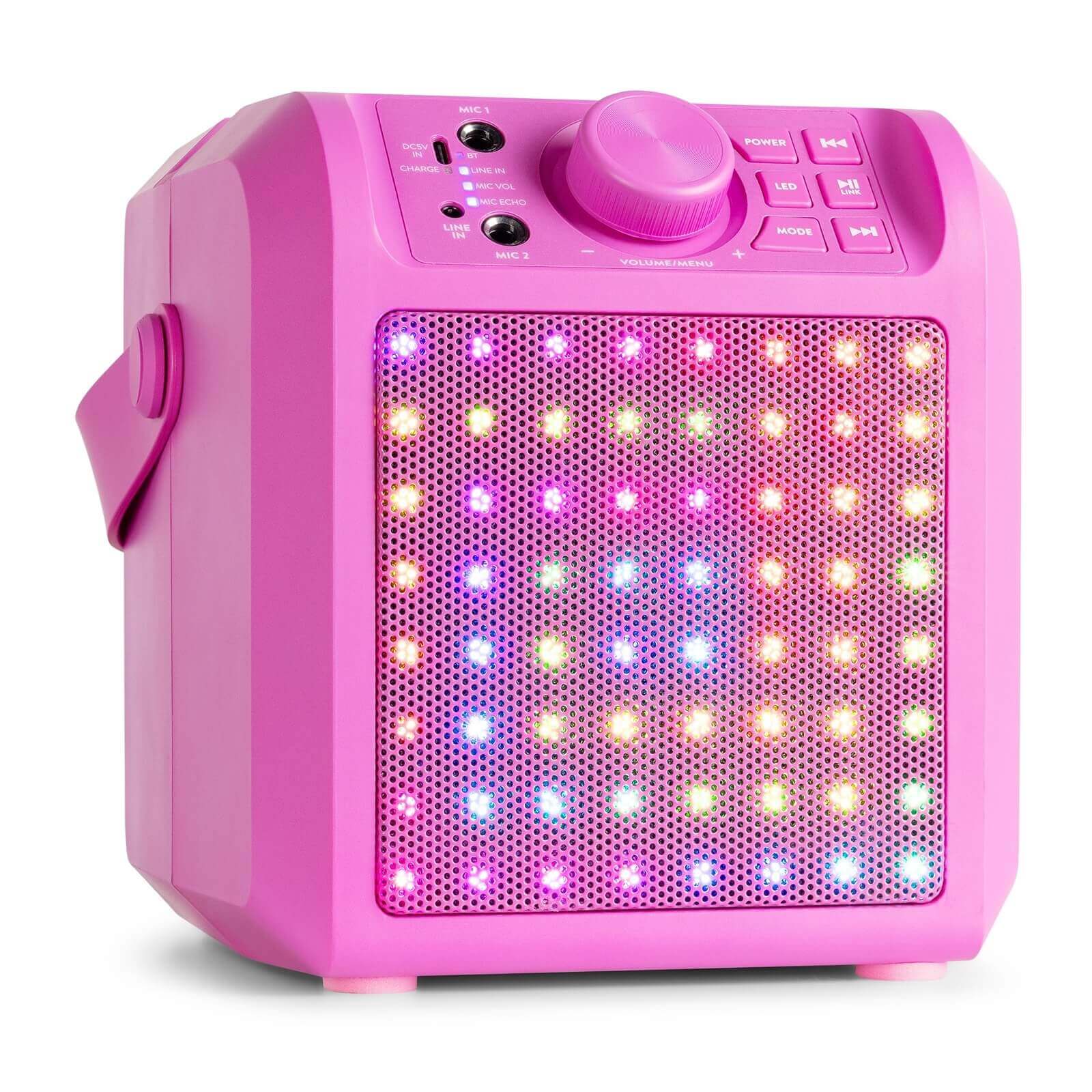 Difuzor Karaoke Fenton KAR50P, efect de lumina LED, roz, 50W