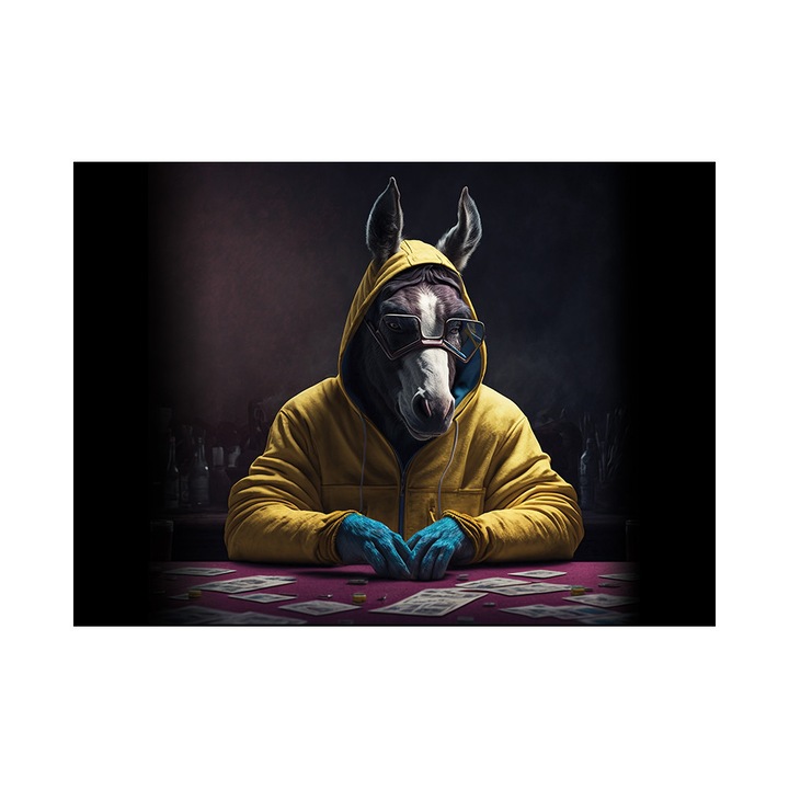 Tablou Cool donkey 3, 70x100 cm, Decostick