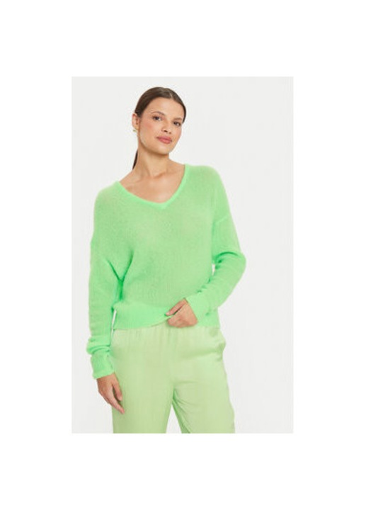 Pulover dama, American Vintage, 303927578, Lana/Poliamida, Verde, Verde