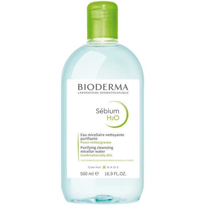 Мицеларна вода Bioderma Sebium H2O за смесена/мазна кожа, 500мл