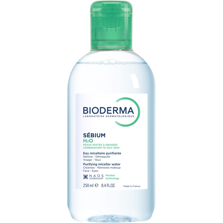 Мицеларна вода Bioderma Sebium H2O за смесена/мазна кожа, 250 мл