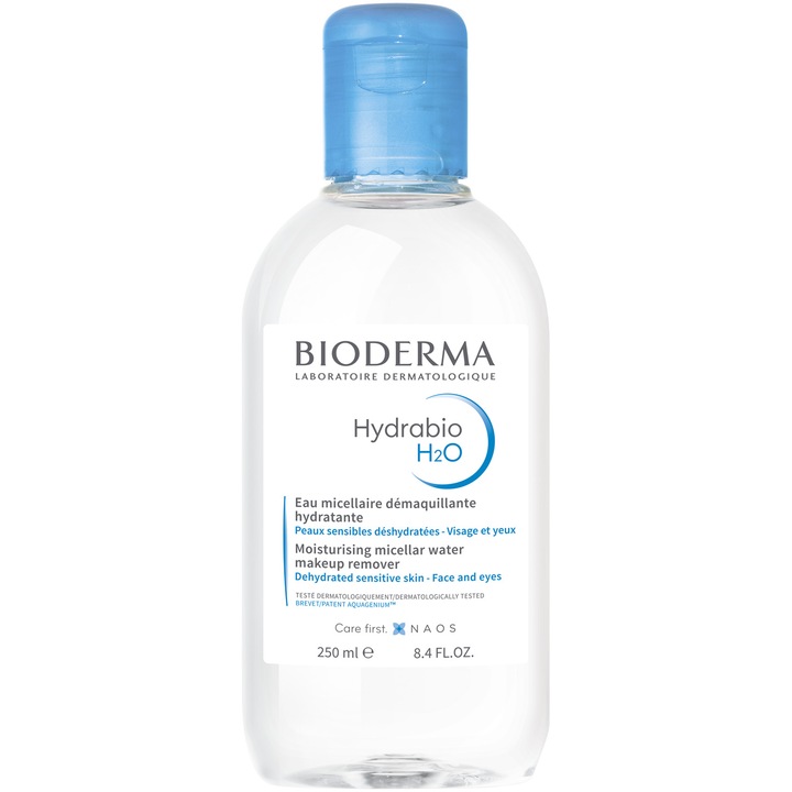 Apa micelara Bioderma Hydrabio H2O pentru ten sensibil/uscat, 250 ml