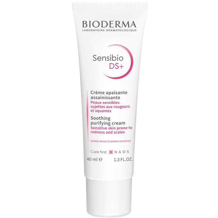 Crema de fata calmanta Bioderma Sensibio DS+ pentru ten iritat si cu scuame, 40ml