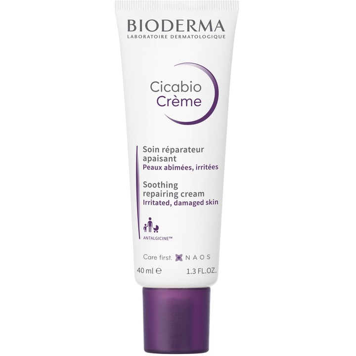 Crema reparatoare Bioderma Cicabio pentru piele iritata si cu leziuni, 40 ml