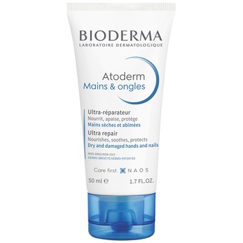 Crema de maini Bioderma Atoderm pentru piele uscata, 50 ml Crema de maini Bioderma Atoderm pentru piele uscata, 50 ml