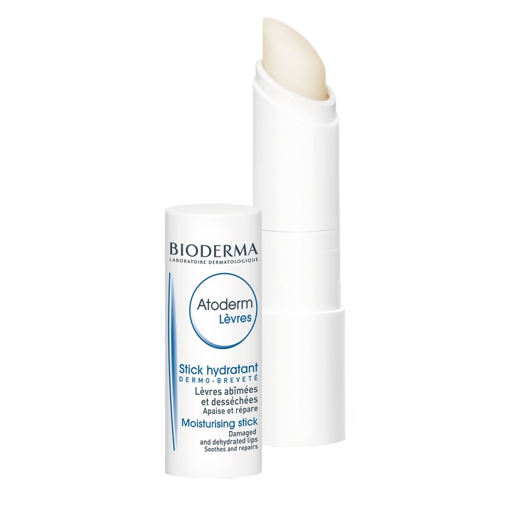 Balsam stick de buze Bioderma Atoderm pentru piele foarte uscata, 4 g