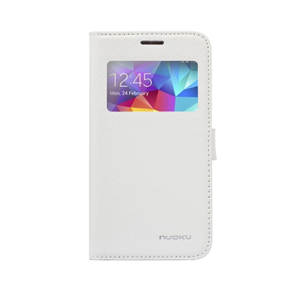 Husa book NUOKU pentru Samsung Galaxy S5 Mini, Alb