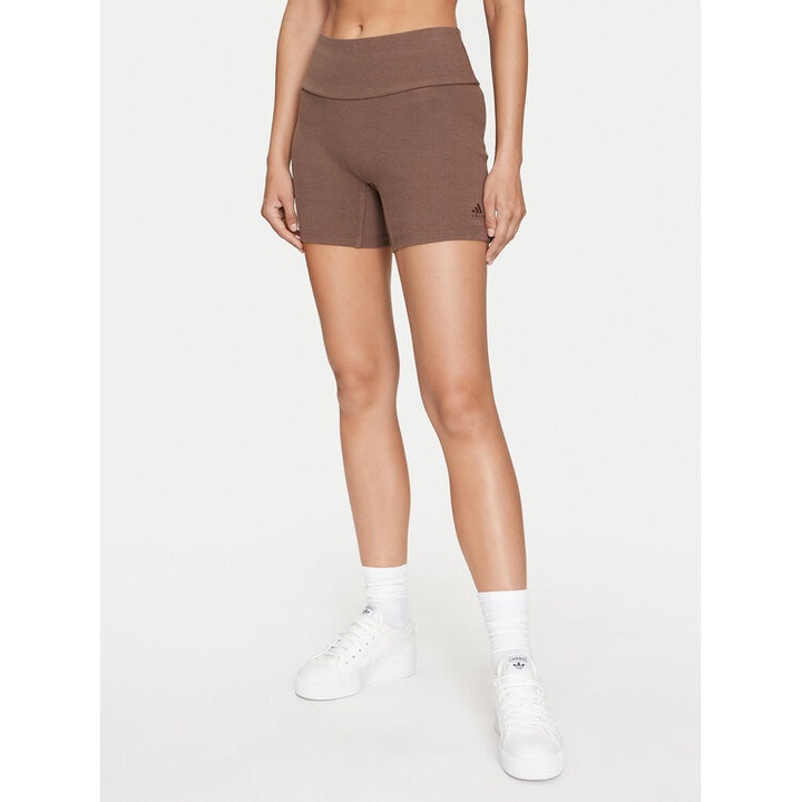 Női rövidnadrág, Adidas, 303899516, Viszkóz/Pamut/Elasztán, Barna, Barna