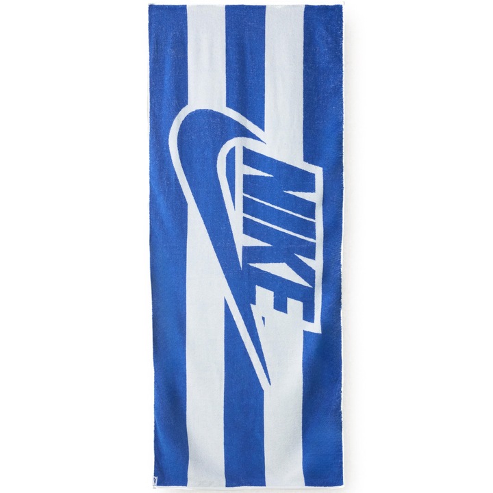 Кърпа за басейн Nike Club Aoj, Памук, 172x72 см, Син/Бял