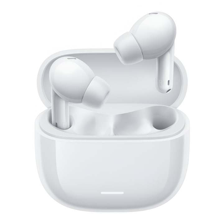 Слушалки Xiaomi Redmi Buds 6 Lite Bluetooth хендсфри от ONSG®, чист звук, ANC 40dB, 38 часа живот на батерията, шумопотискане, ергономичен дизайн, Bluetooth 5.3, USB Type-C, бял
