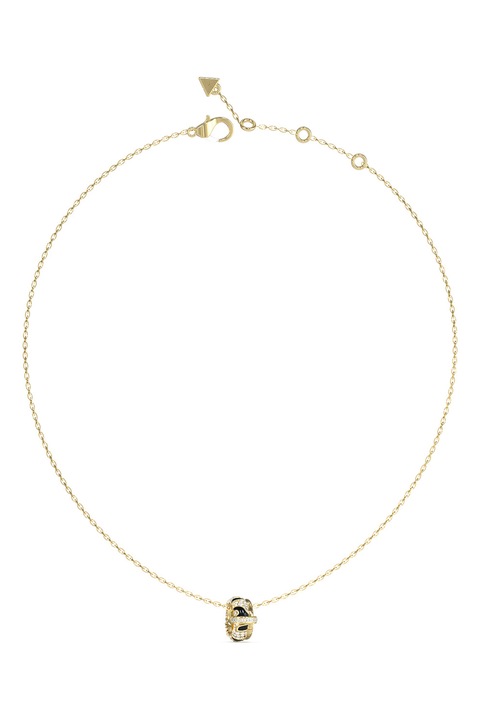 Guess, Colier din otel inoxidabil cu cristale, Auriu