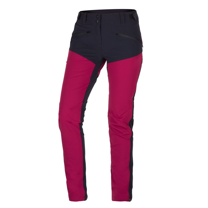 Pantaloni hibrizi dama softshell 10K/10K cu deschidere completa Belasa M cherryblack