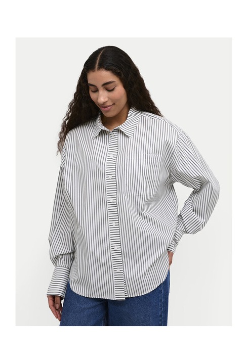 Női ing, Kaffe, 304751905, Poliészter/Pamut, Fehér, Fehér