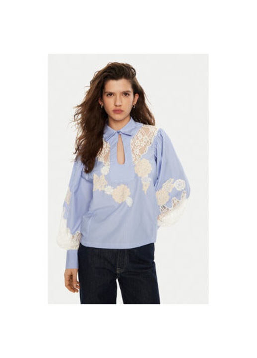 Camasa dama, Munthe, 304891434, Poliester/Bumbac, Albastru, Albastru