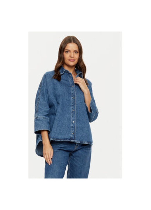 Camasa dama, Only, 304784194, Bumbac, Albastru, Albastru