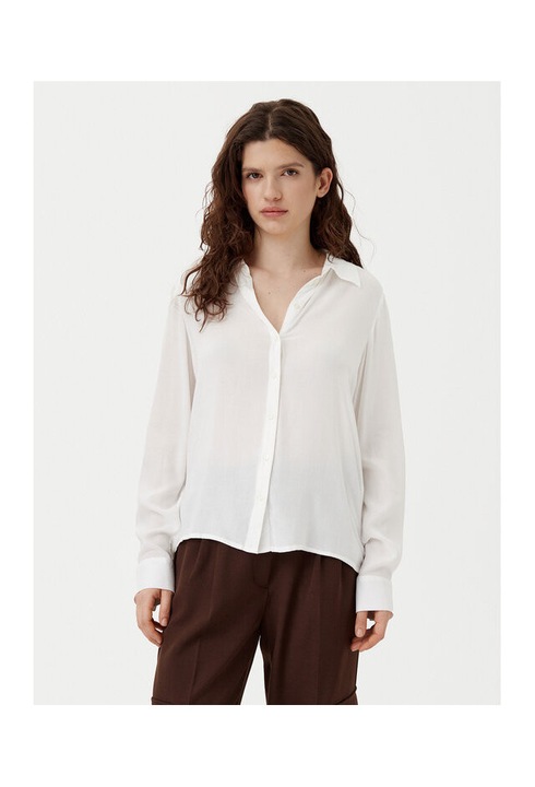 Дамска риза, Vila, 304903229, Вискоза, Бяла, Бял