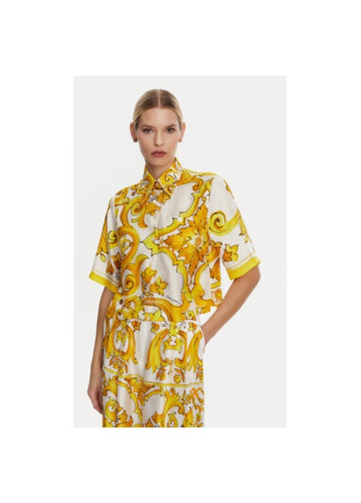 Camasa Dama, Dolce & Gabbana, 305315403, Matase, Galben, Galben