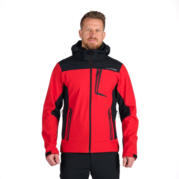 Jacheta softshell 3L 10K/5K pentru barbati Borum, Rosu