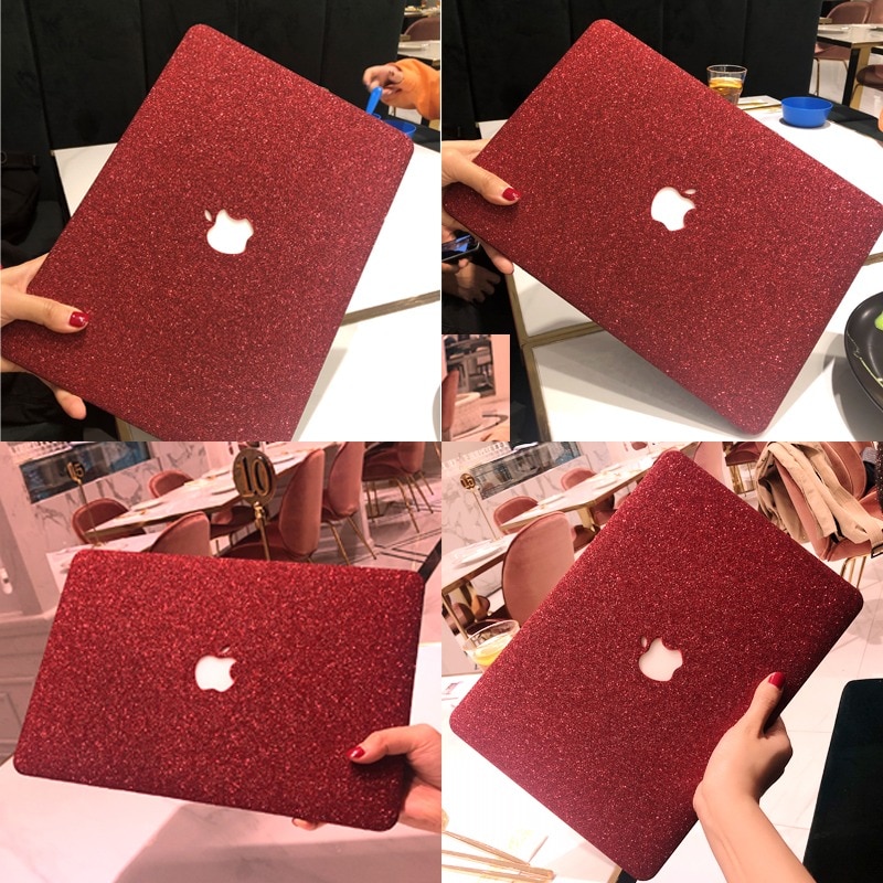 Husa pentru laptop MacBook Air de 13,6 inch pentru A2681/A3113/A3240, material visiniu, PVC, rezistenta la zgarieturi