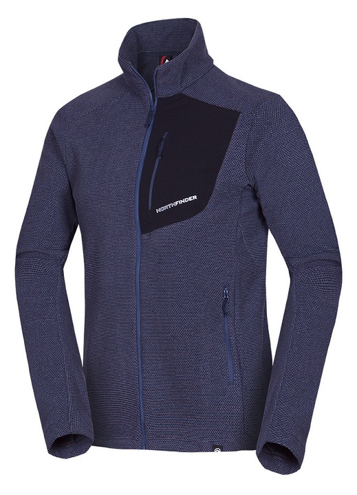 Bluza fleece melange barbati Trugberg, Bleumarin