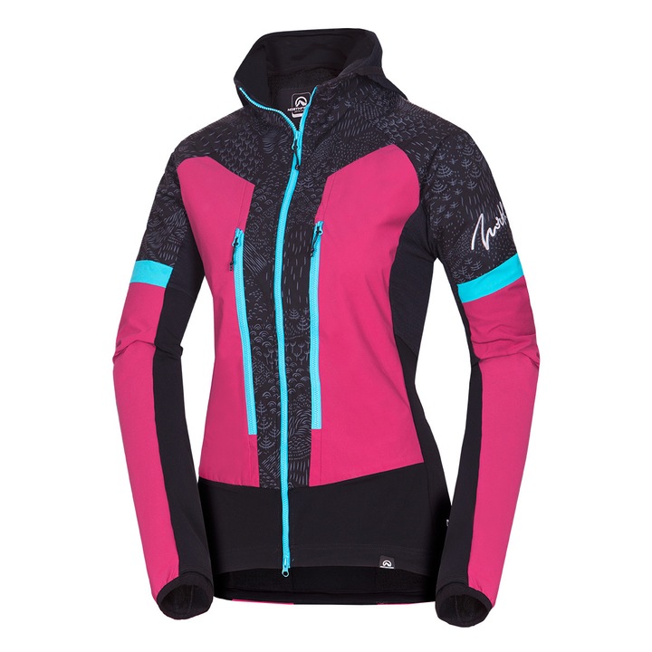 Jacheta hibrida schi de tura Polartec® femei Krizna 1, Negru/Cherry