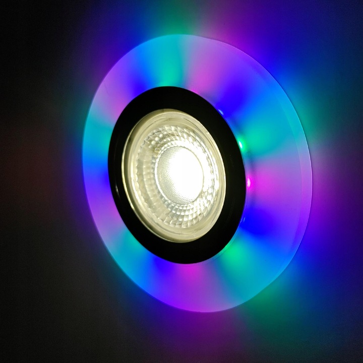 Халогенна лампа с LED лента, Delux, GU10, стъкло/алуминий, 90x10mm, без включена крушка