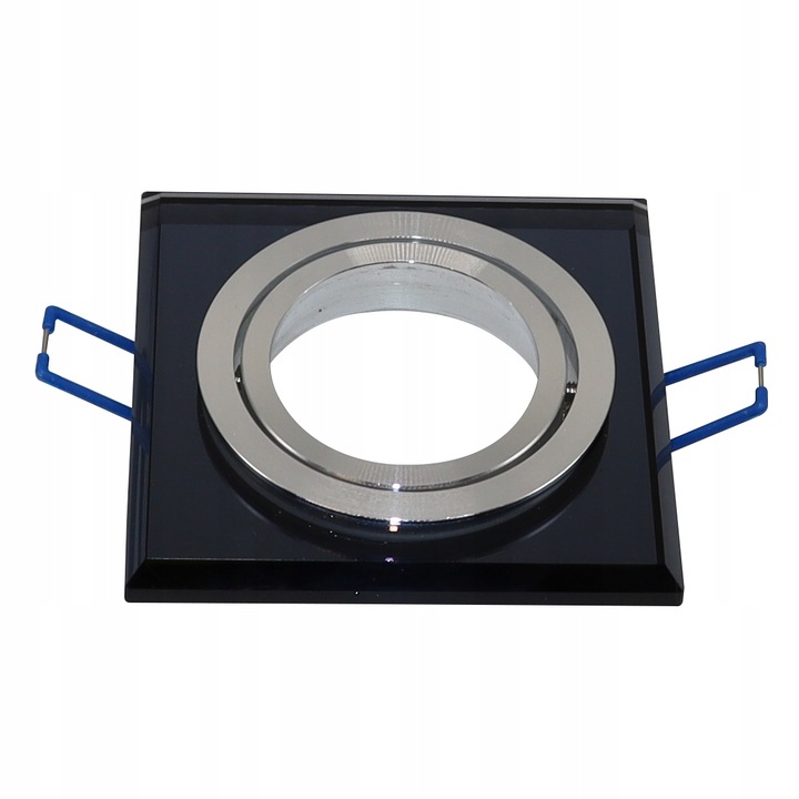 Аплик Delux M, модел TH0006BK, стъкло/алуминий, 90x90x22mm, за LED крушки, 230V/12V, без включена крушка