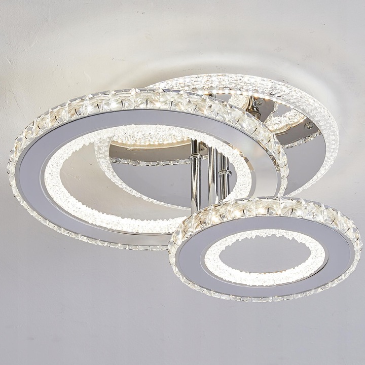 КРИСТАЛНА ТАВАНСКА ЛАМПА ТАВАНСКА ЛАМПА ПОЛИЛЕЙ ЛАМПА с LED + ДИСТАНЦИОННО УПРАВЛЕНИЕ